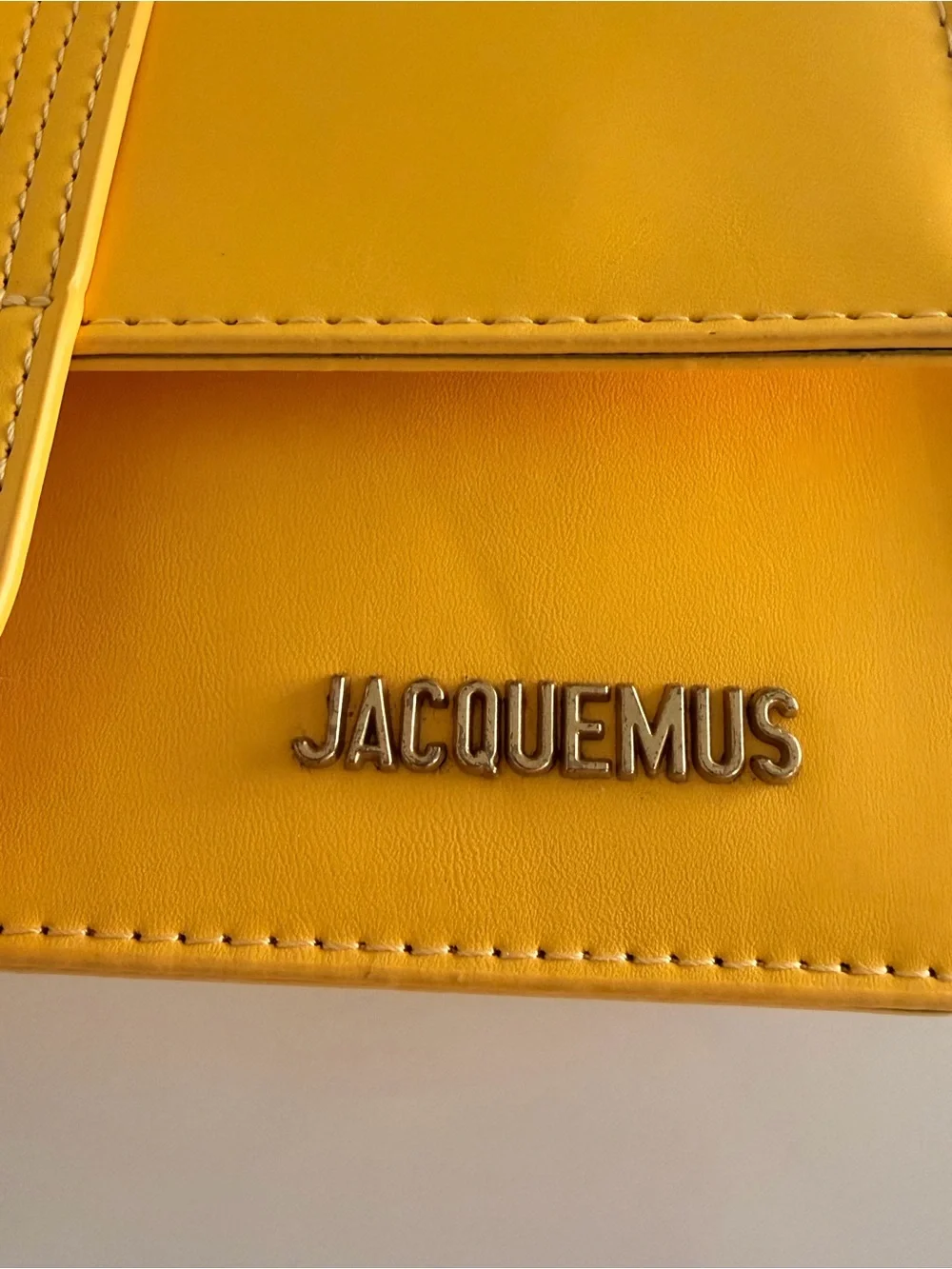 Jacquemus Yellow Leather Satchel Bag